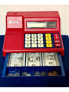 Learning Resources Pretend & Play Calculator Cash Register & Coins & Paper Money